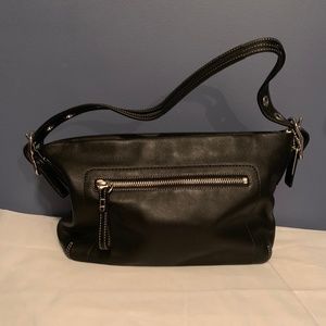 Coach Legacy Black Leather Shoulder Clutch Bag